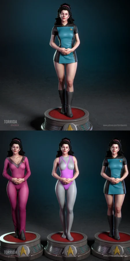 Deanna Troi from Star Trek TNG STL model for 3D printing