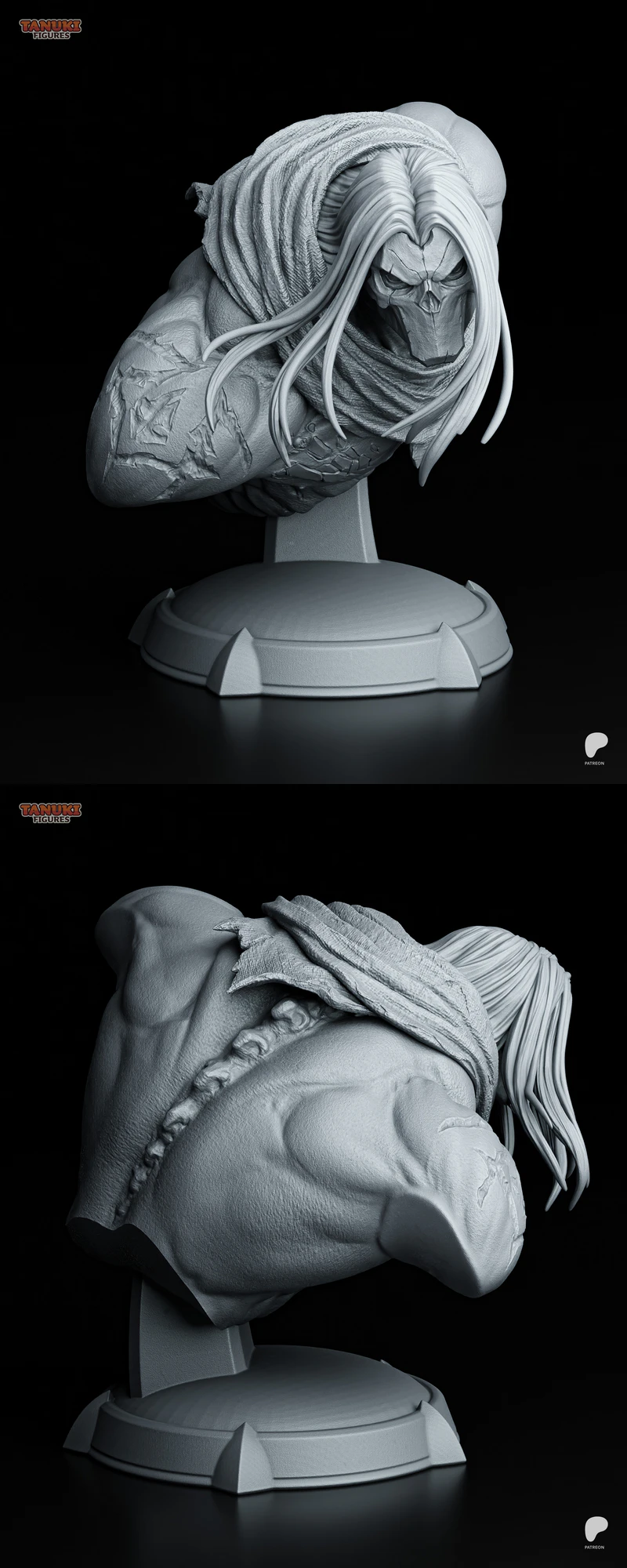 Death – Darksiders II – Bust STL model for 3D printing