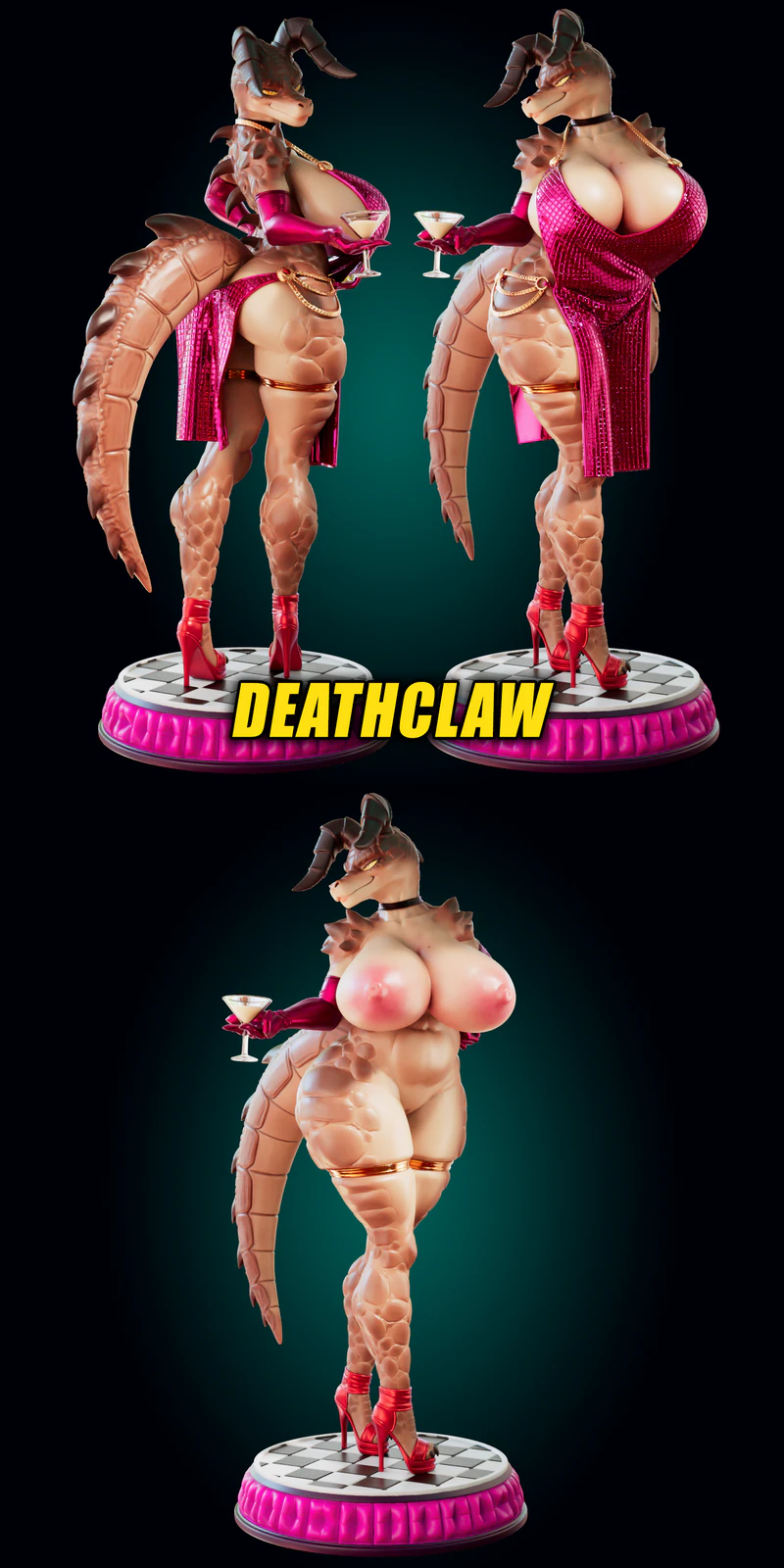 Deathclaw Dragon Girl STL model for 3D printing
