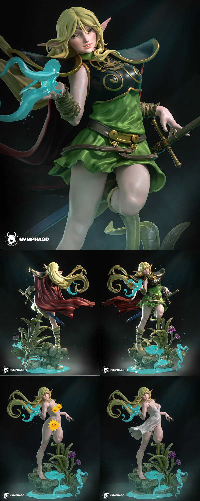 Deedlit Elf Girl – Record of Lodoss War STL model for 3D printing