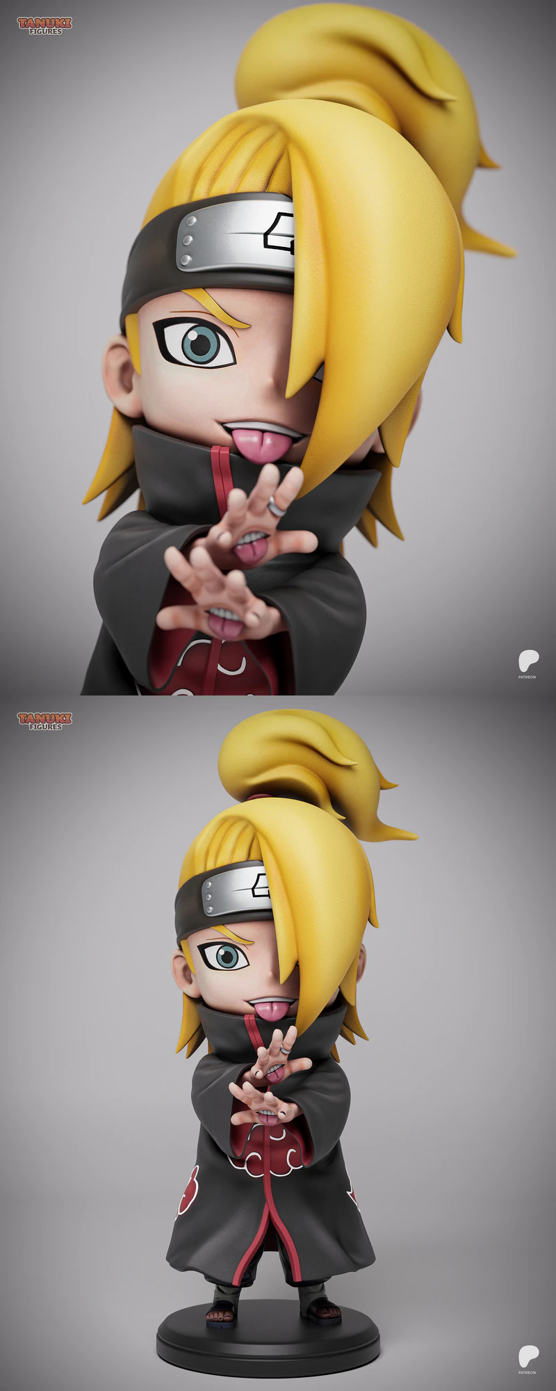 Deidara – Naruto – Chibi STL model for 3D printing
