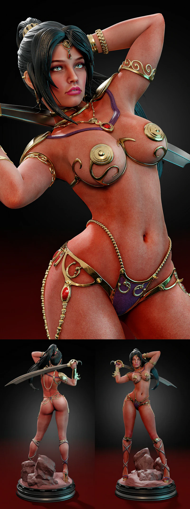 Dejah Thoris STL model for 3D printing
