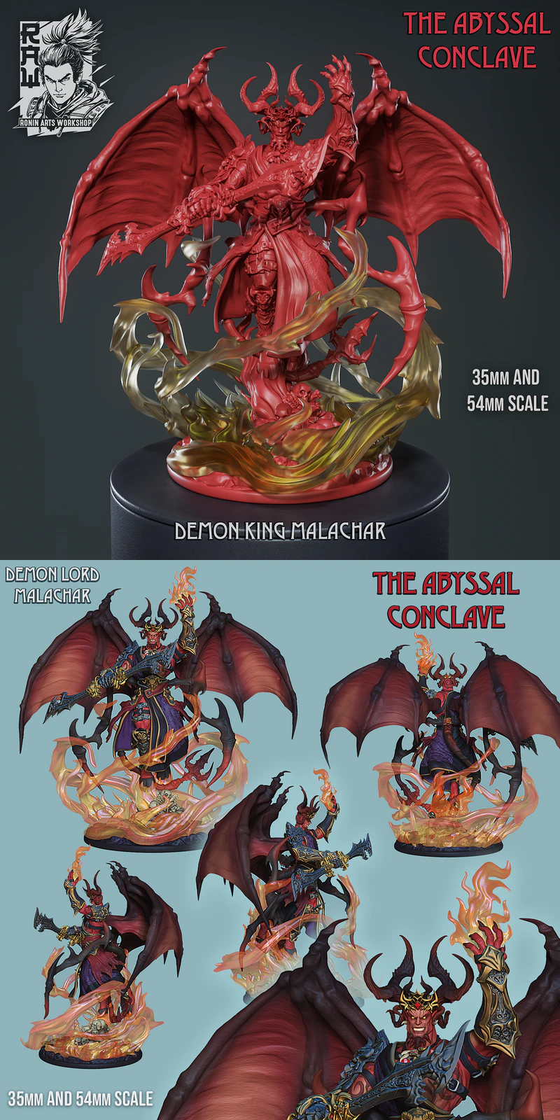 Demon King Malachar – 3D Printable Miniature STL File STL model for 3D printing