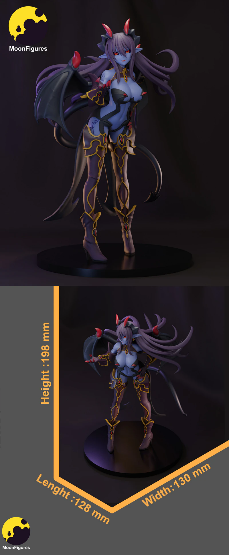 Demon Monster Girl Encyclopedia STL model for 3D printing