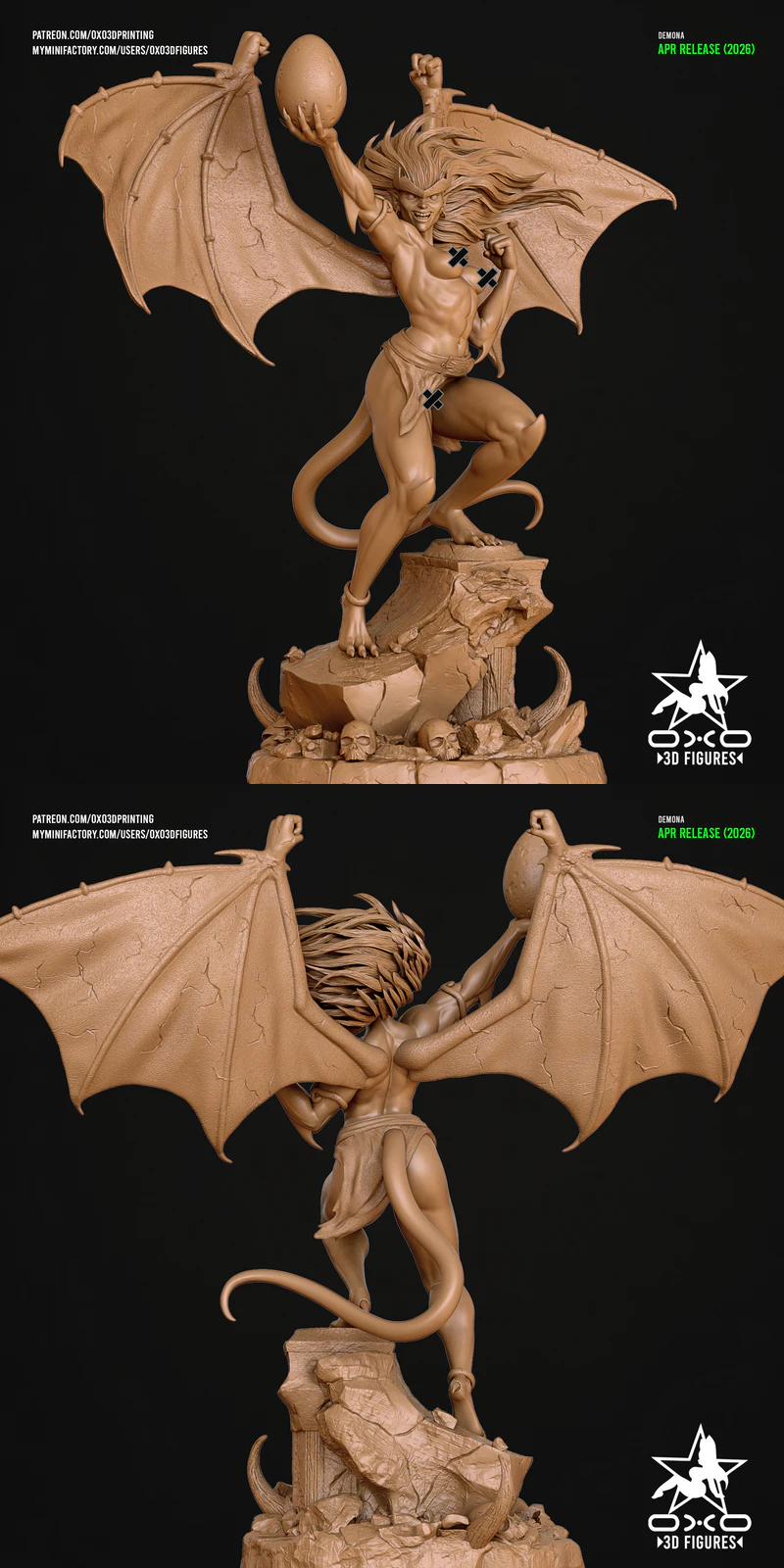 Demona Miniature Figure Extra STL model for 3D printing