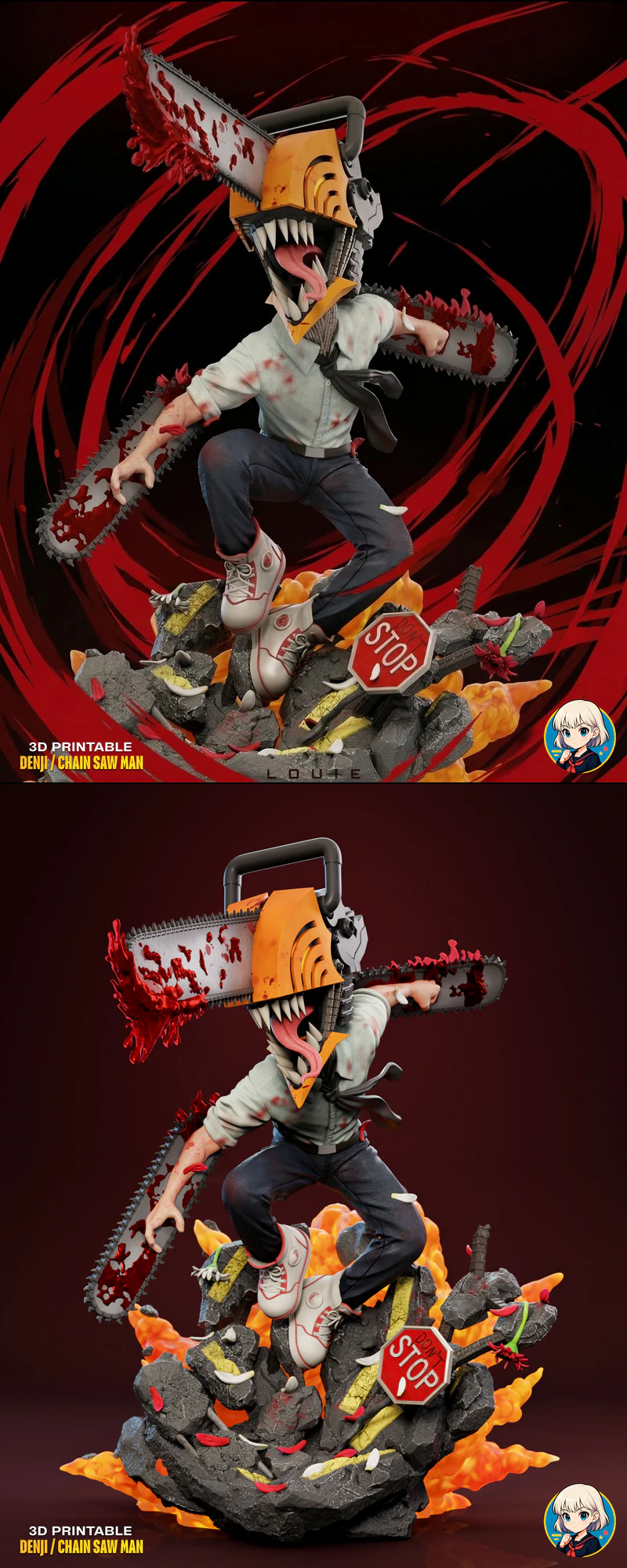 Denji – Chain Saw Man STL model for 3D printing