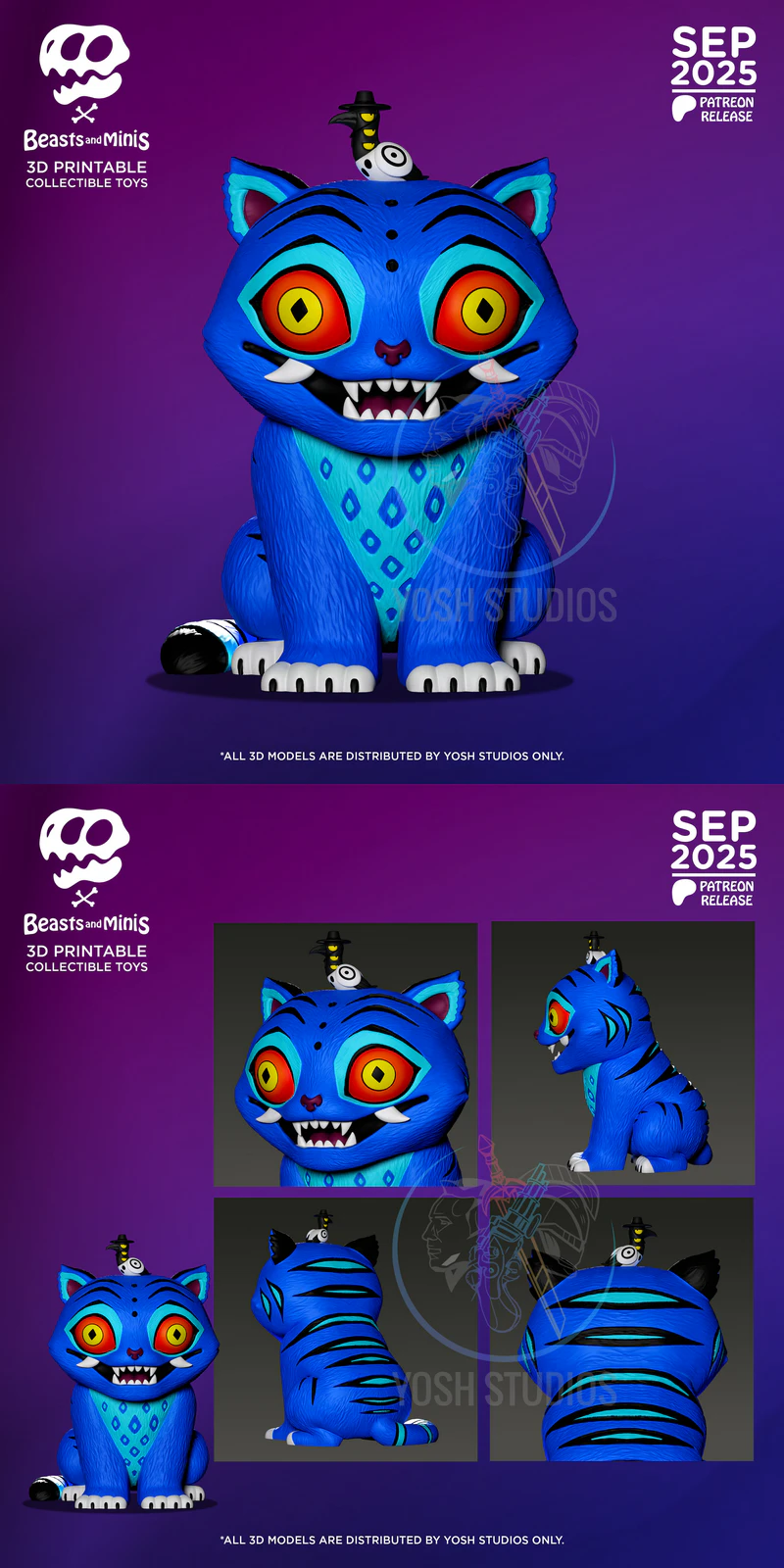 Derpy Tiger Mini STL File for 3D Printing STL model for 3D printing