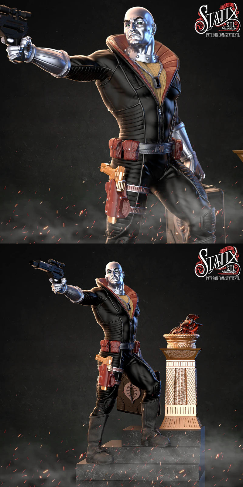 Destro 3D Printable STL Figure for Resin Printer STL model for 3D printing