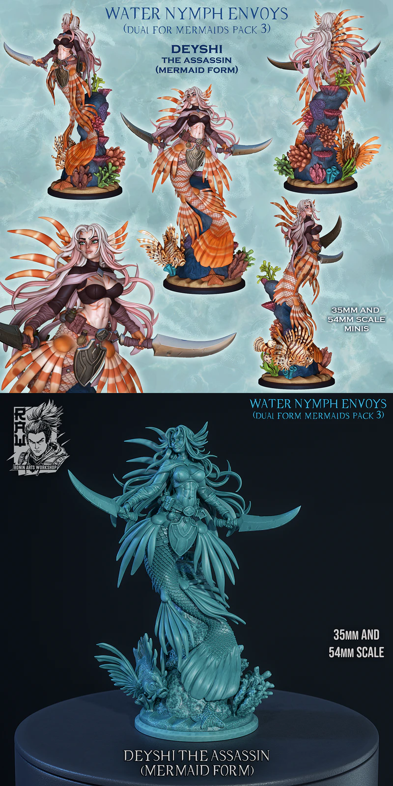 Deyshi Mermaid STL model for 3D printing