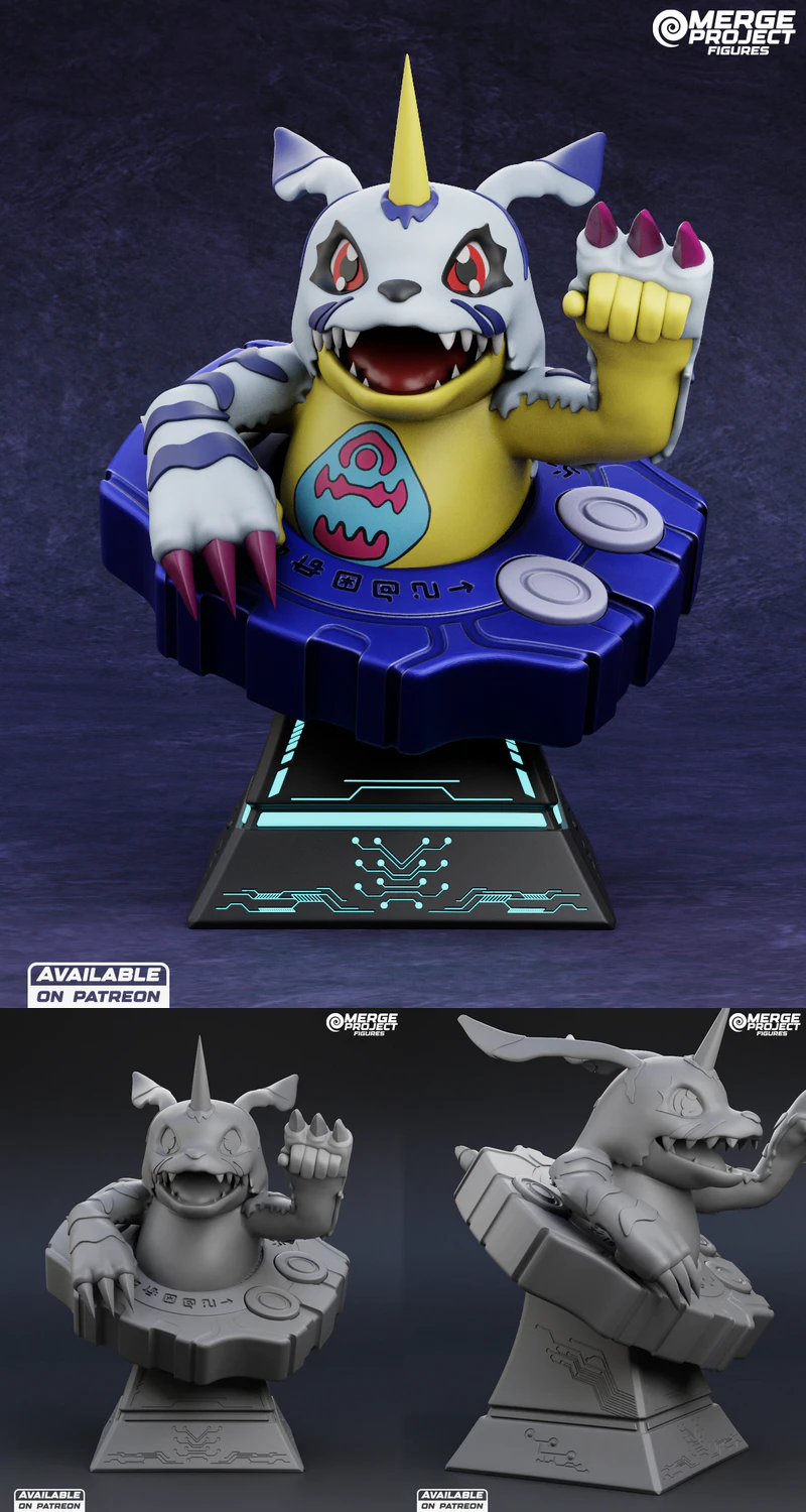 Gabumon Digimon 3D Printable STL Figure STL model for 3D printing