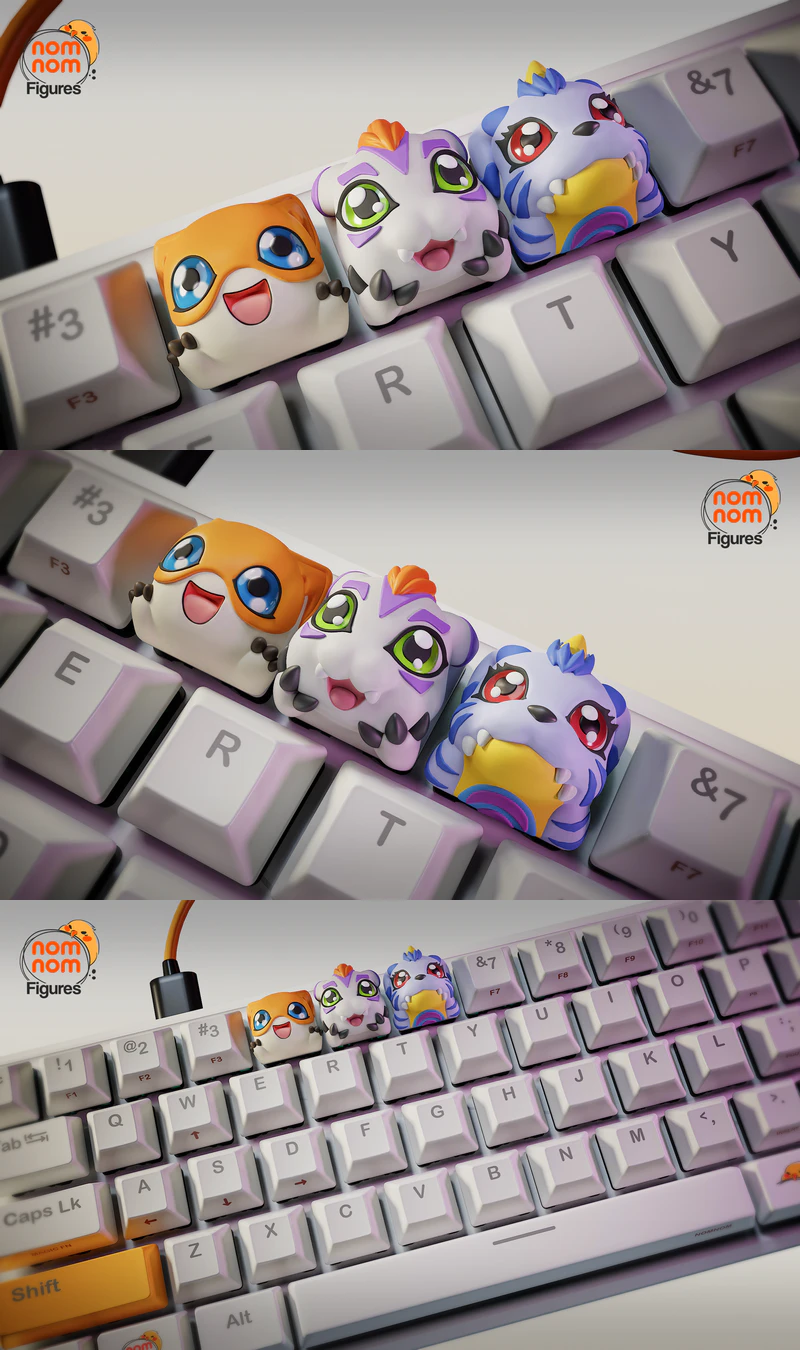 Digimon Keycap STL model for 3D printing