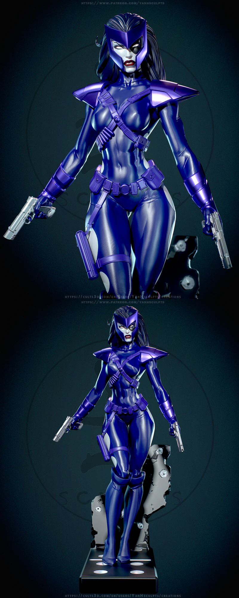 Domino – X-men (suit 2) STL model for 3D printing