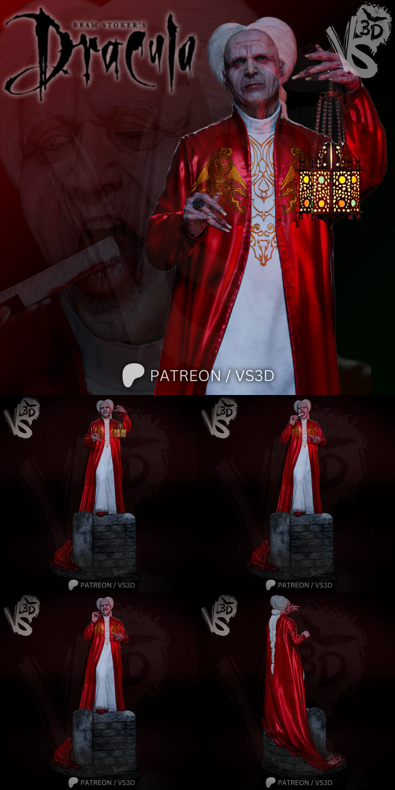 Dracula Vampire 3D Printable STL File STL model for 3D printing