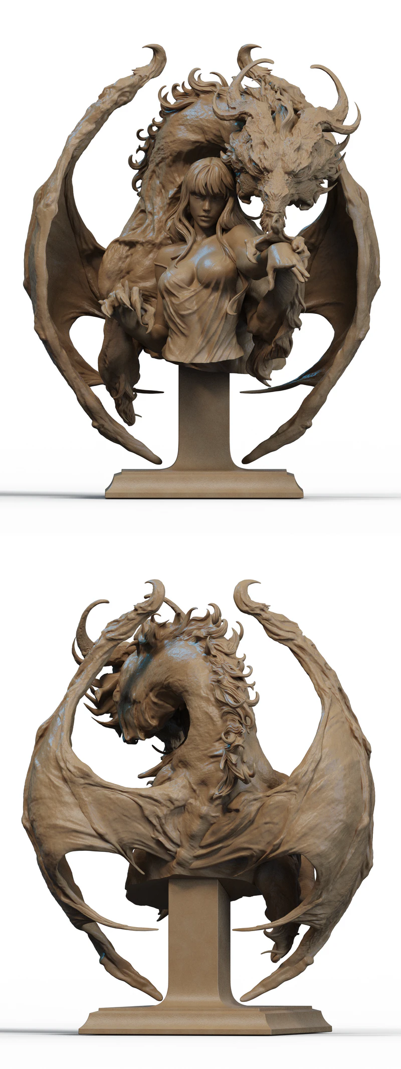 Dragon Lady STL Bust for 3D Printing STL model for 3D printing