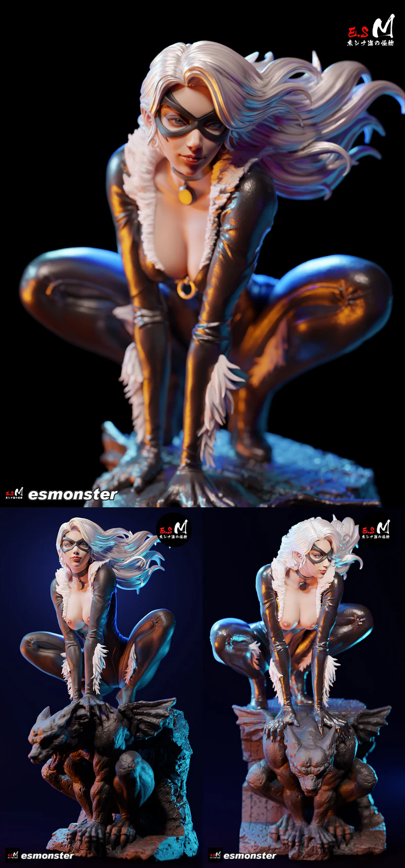 Black Cat STL model for 3D printing