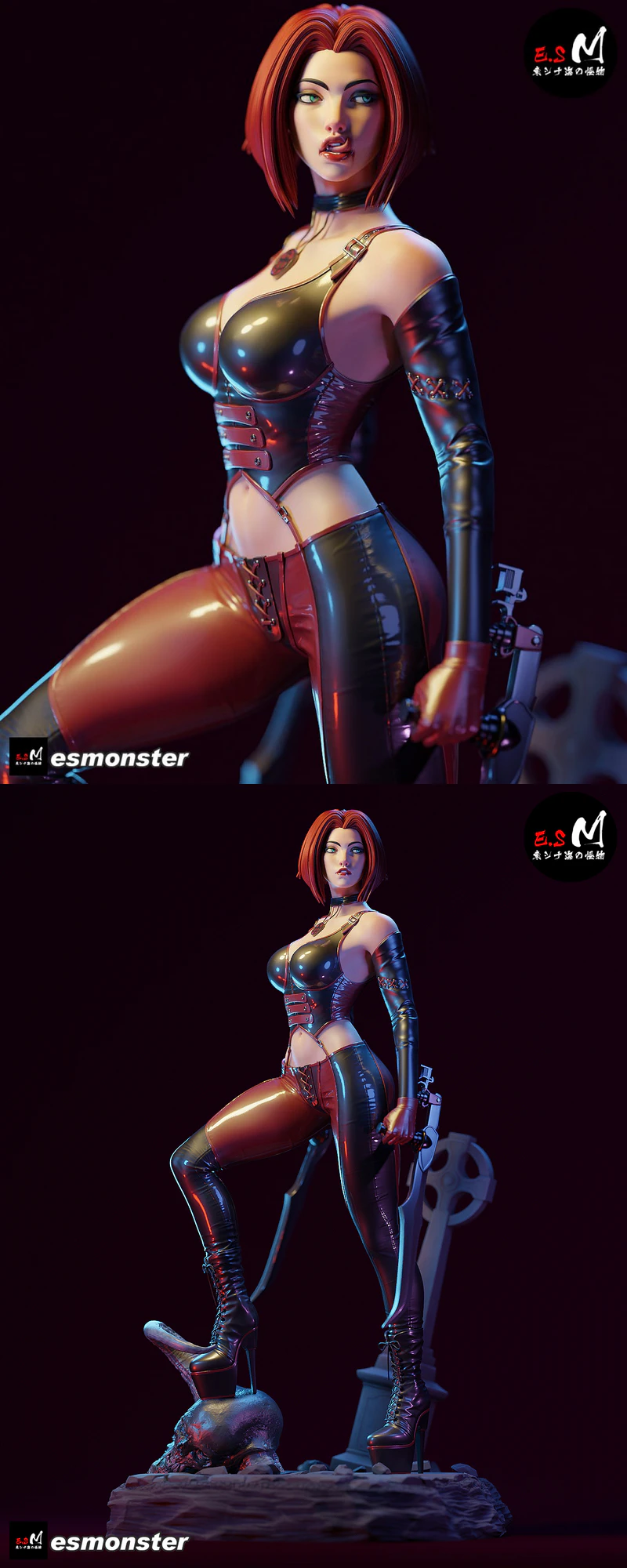 Blood Rayne STL model for 3D printing