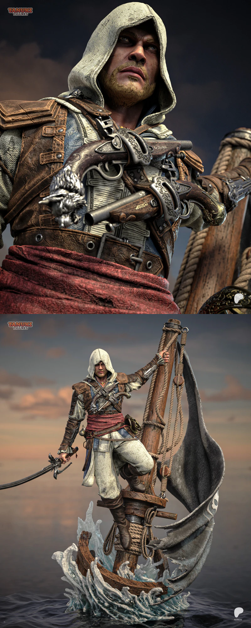 Edward – Assassins Creed Black Flag STL model for 3D printing