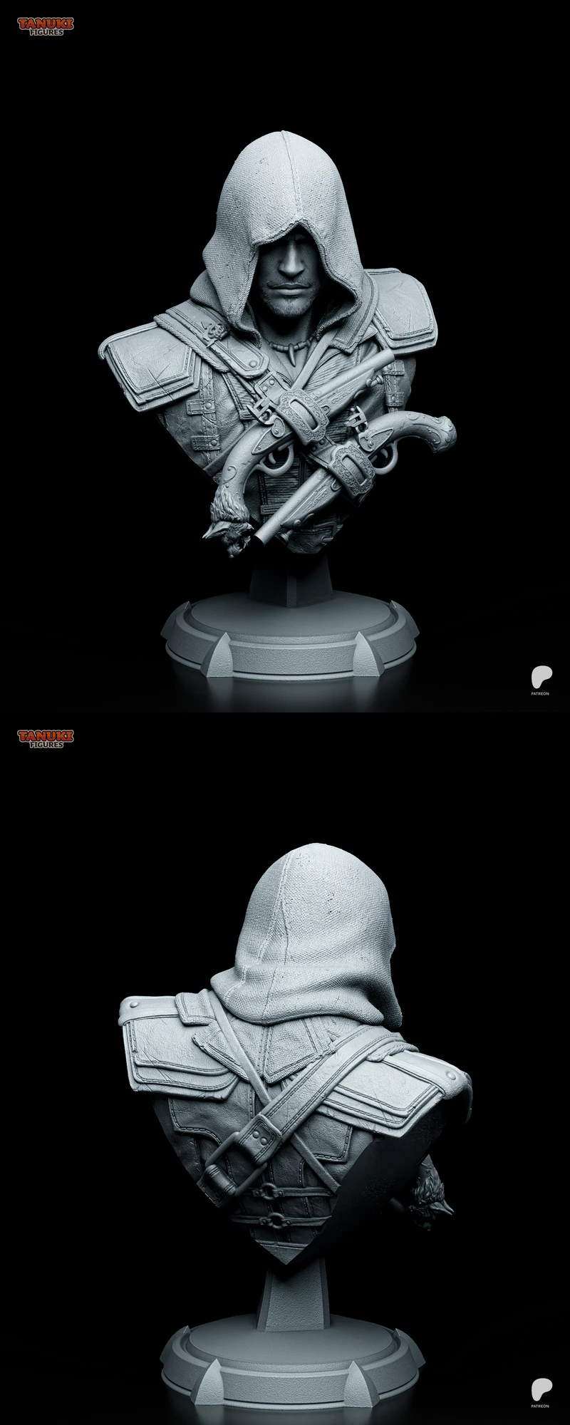 Edward – Assassins Creed Bust STL model for 3D printing
