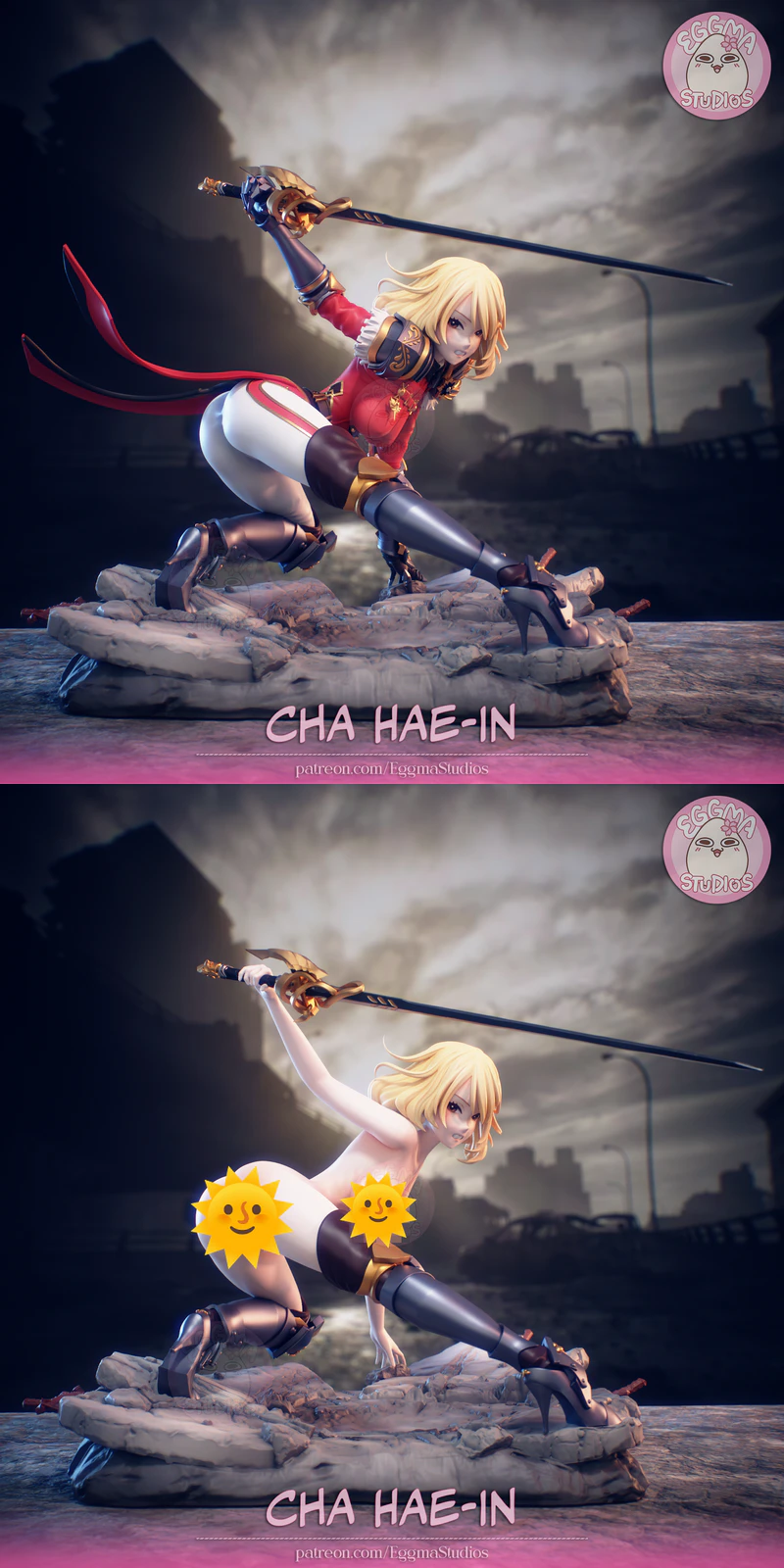 Solo Leveling – Cha Hae-In 3D Printable Figure STL File STL model for 3D printing