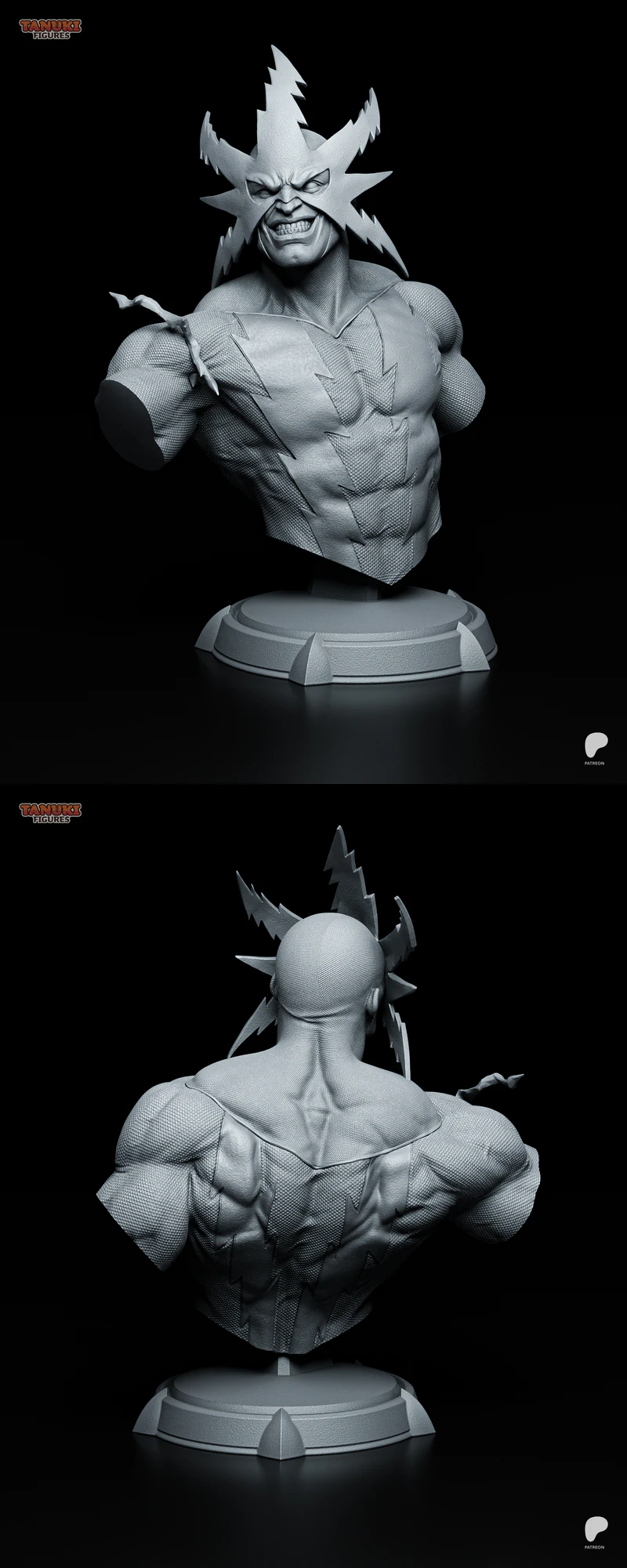 Spider-Man Electro Bust STL File STL model for 3D printing