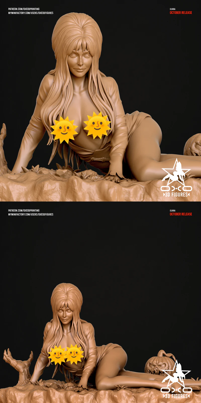 Elvira Tabletop Miniature Extra STL File for 3D Printer STL model for 3D printing