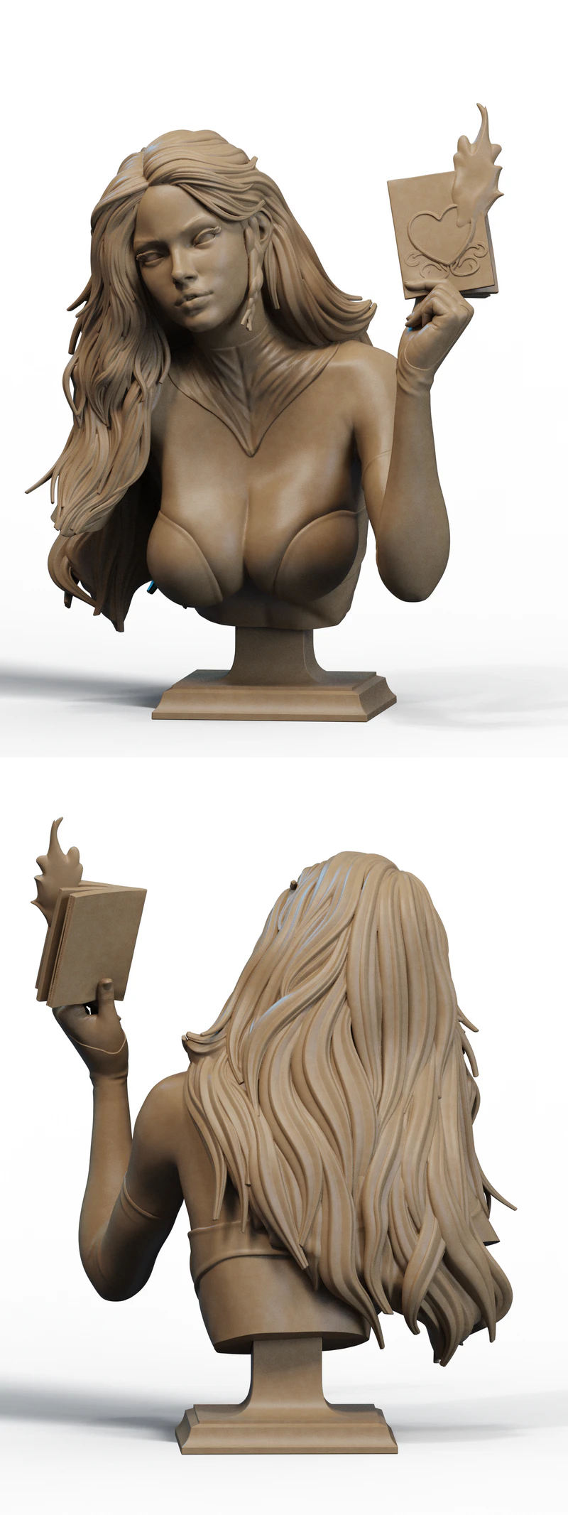 Emma Frost Bust STL model for 3D printing