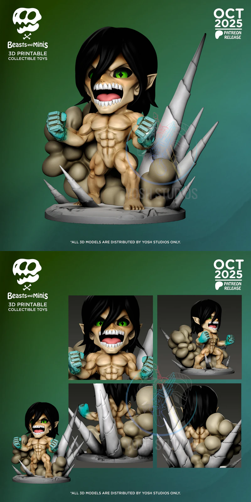 Eren Titan Mini STL Figure for 3D Printing STL model for 3D printing