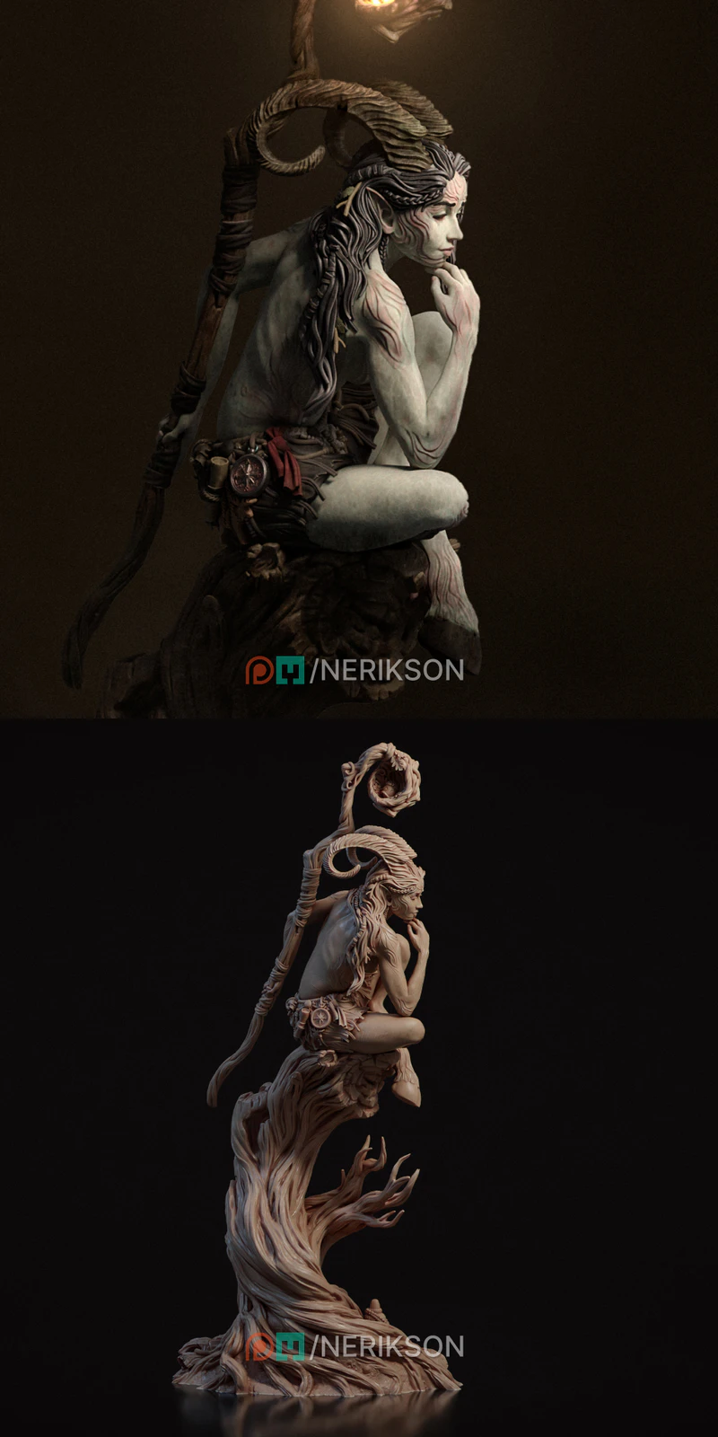 Eshvara the Cursed Faun STL model for 3D printing