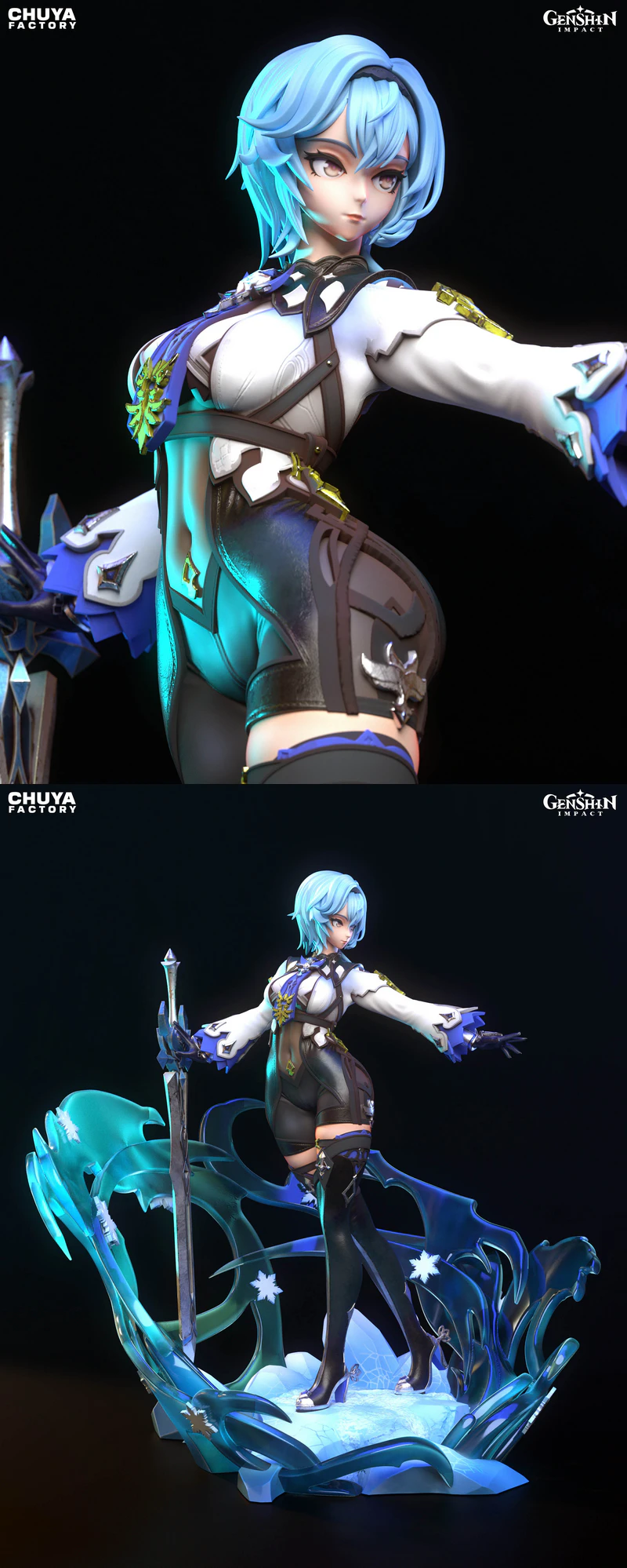 Eula STL File for 3D Printing – Genshin Impact Figure STL model for 3D printing