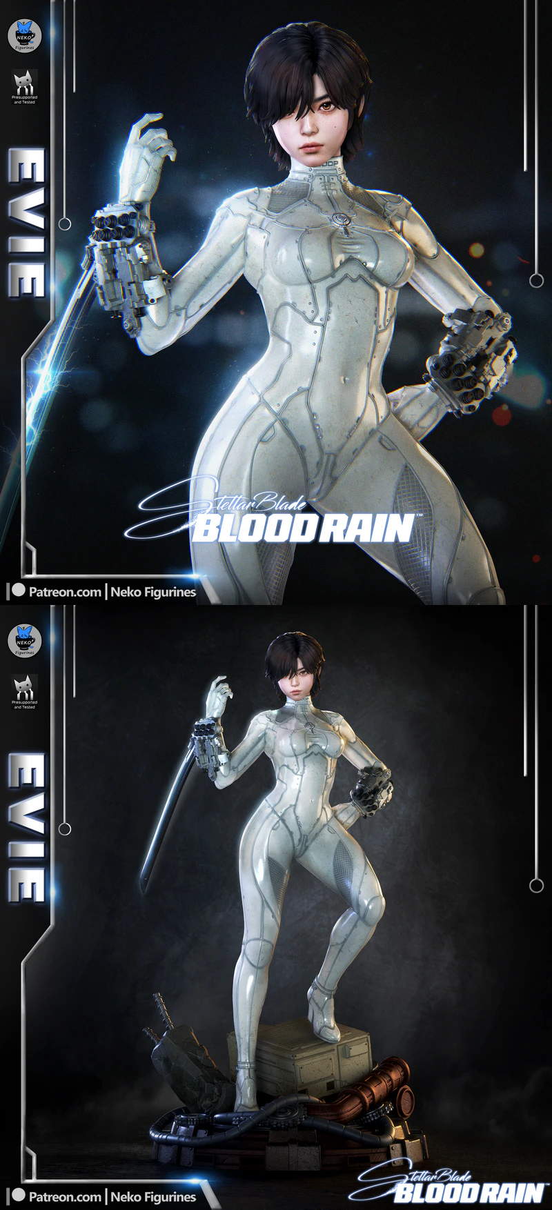 Evie – Stellar Blade Blood Rain Game Figure STL model for 3D printing