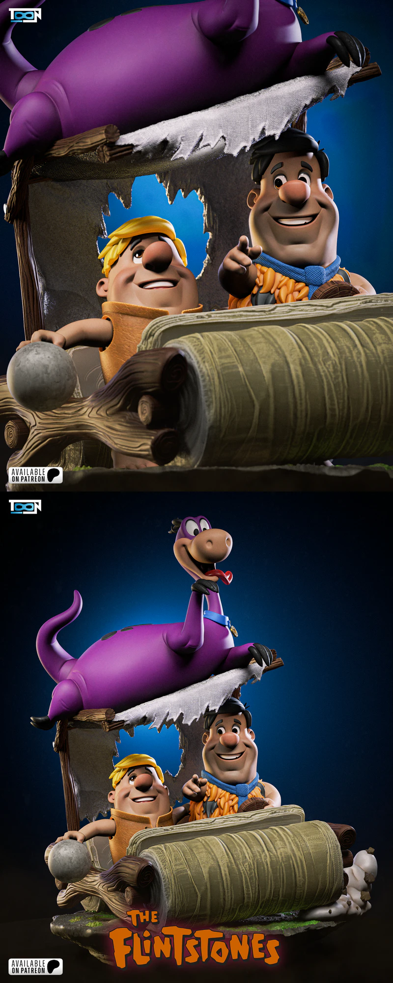 FLINTSTONES Cartoon Character 3D Printable STL Model STL model for 3D printing
