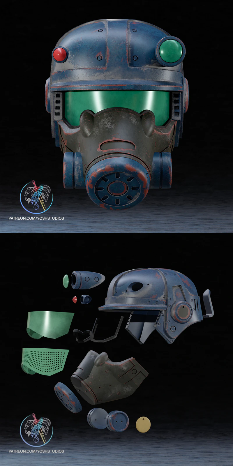 Fallout Marine Helmet STL File STL model for 3D printing