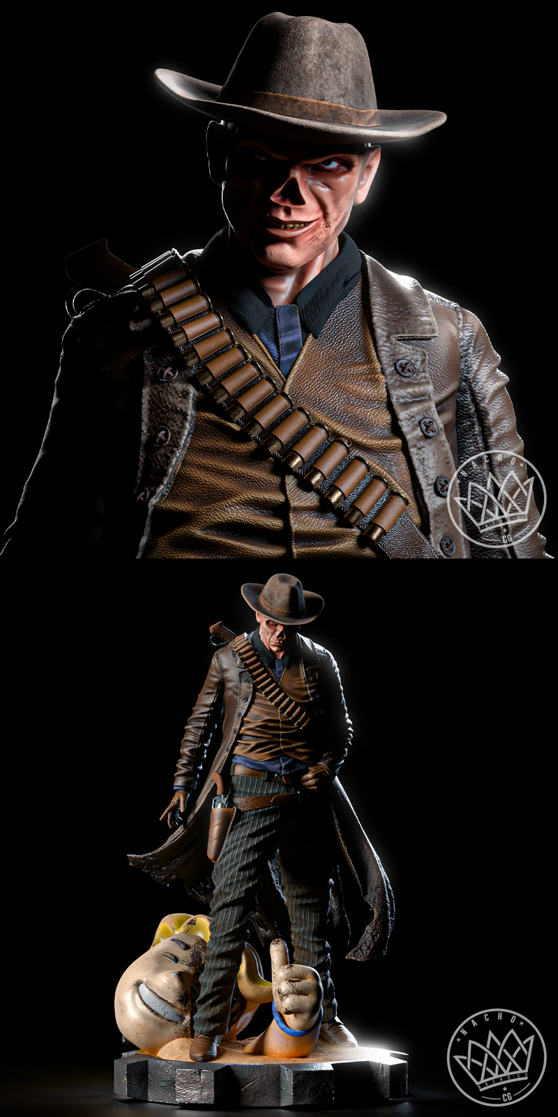 The Ghoul from Fallout – Full Members – Statue STL model for 3D printing