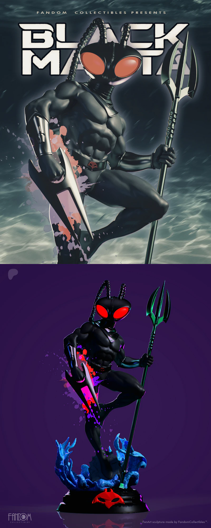 Black Manta STL model for 3D printing