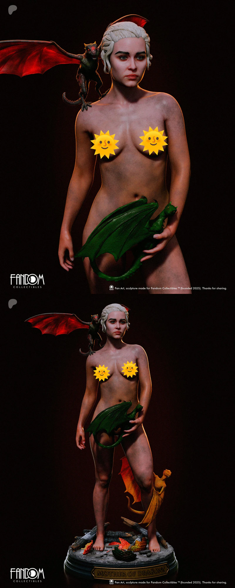 Daenerys STL model for 3D printing