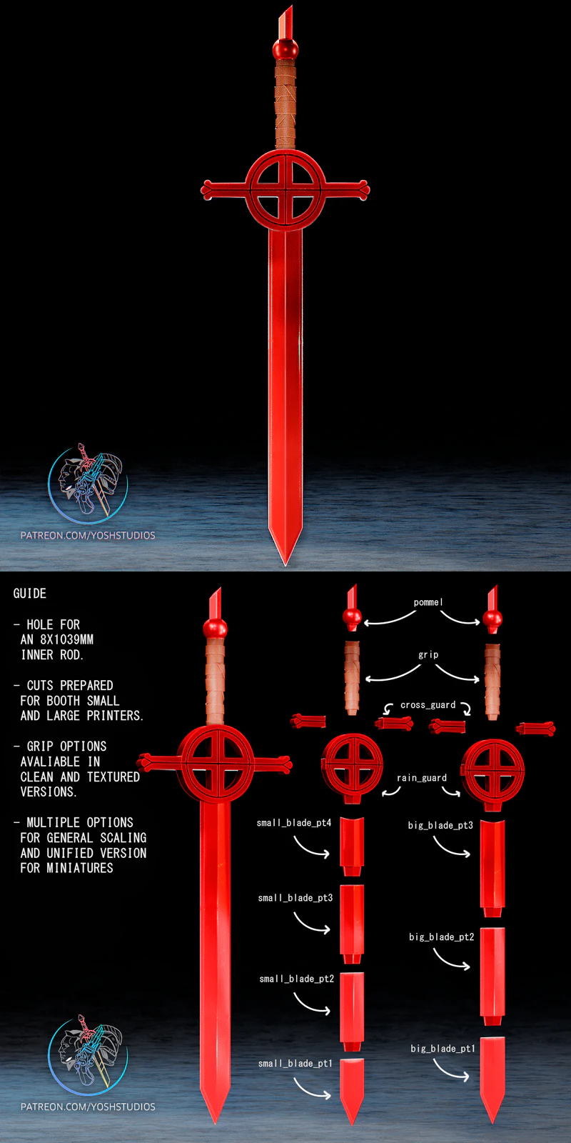 Finn Demon Sword Adventure Time 3D Printable Model STL model for 3D printing
