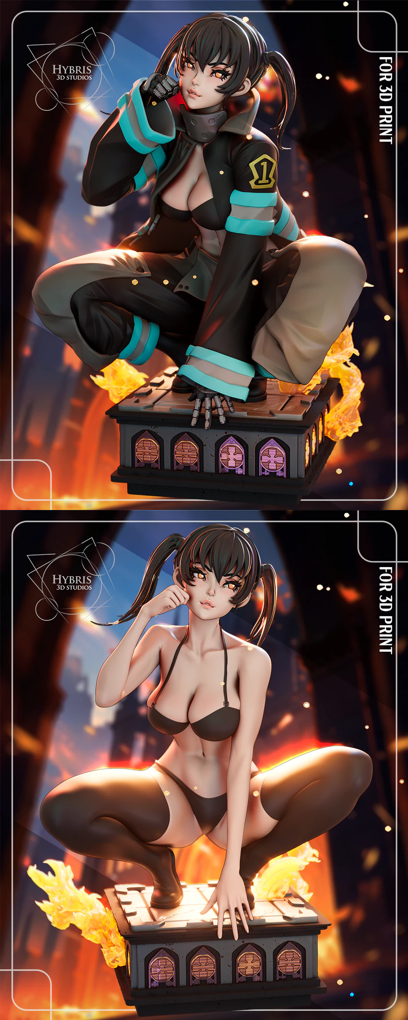 Fire Force – Tamaki Kotatsu STL model for 3D printing