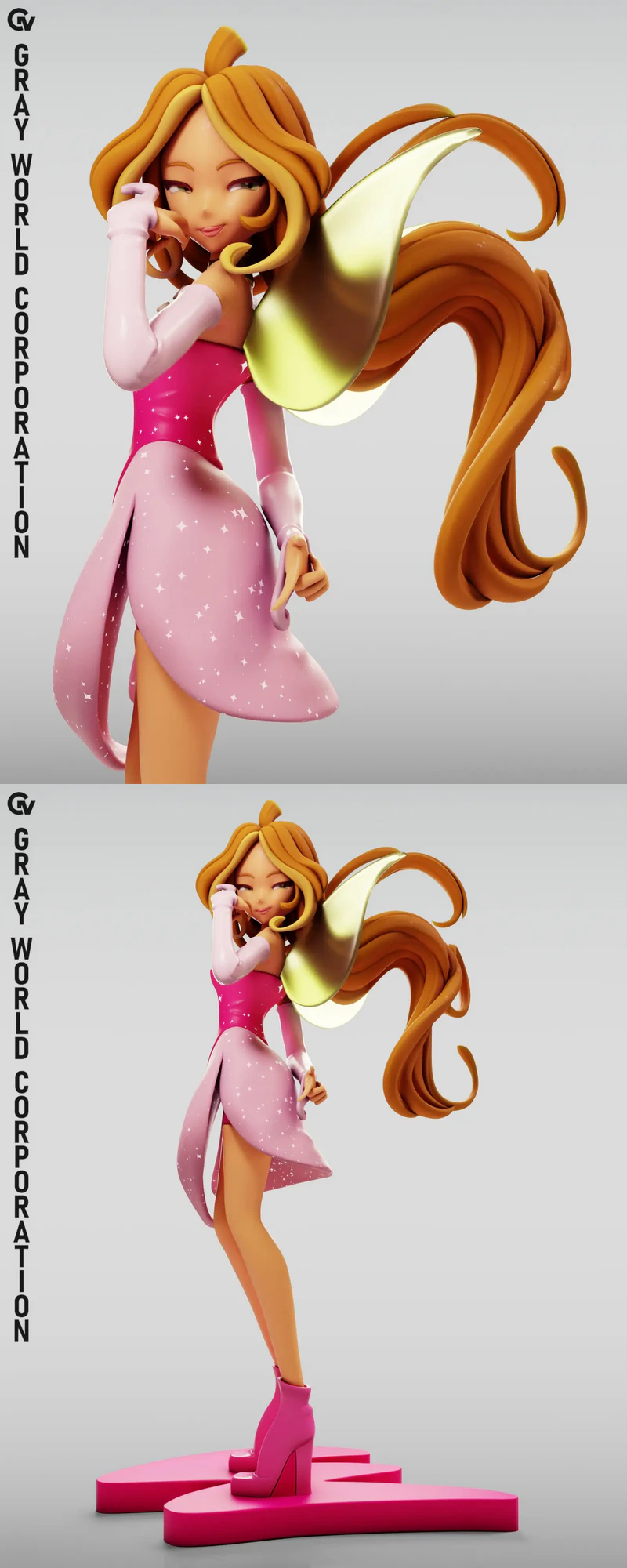 Flora Fairy Form 2 – Winx Club STL model for 3D printing