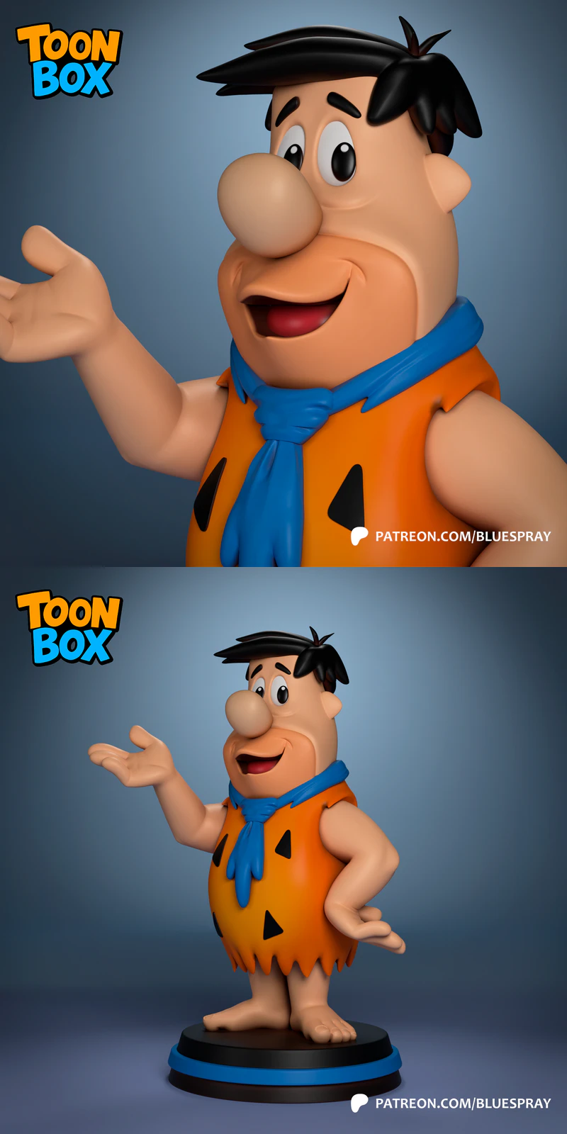 Fred Flintstone STL model for 3D printing