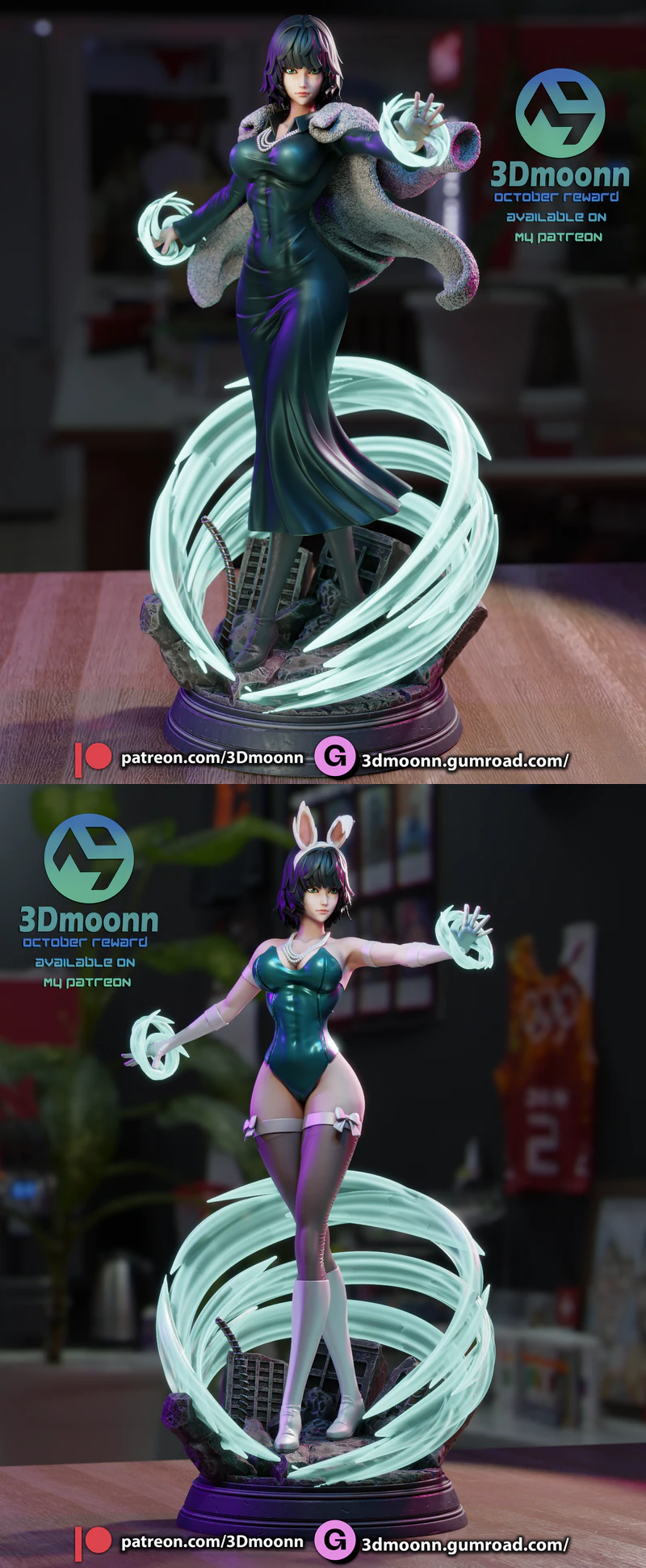 Fubuki One-Punch Man 3D Printable Figure STL File STL model for 3D printing