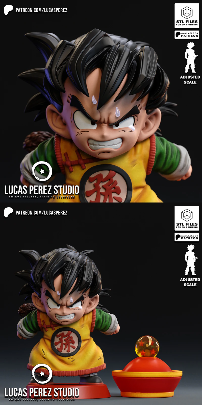 GOHAN CHIBI CRYING STL model for 3D printing