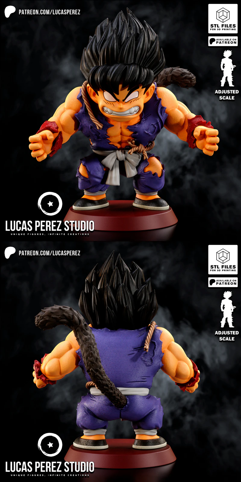 Goku Great Ape 3D Printable STL File for 3D Printer STL model for 3D printing