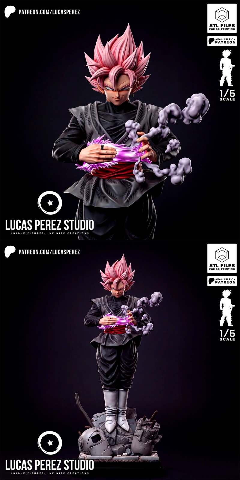 GOKU ROSE – Dragon Ball Super STL model for 3D printing