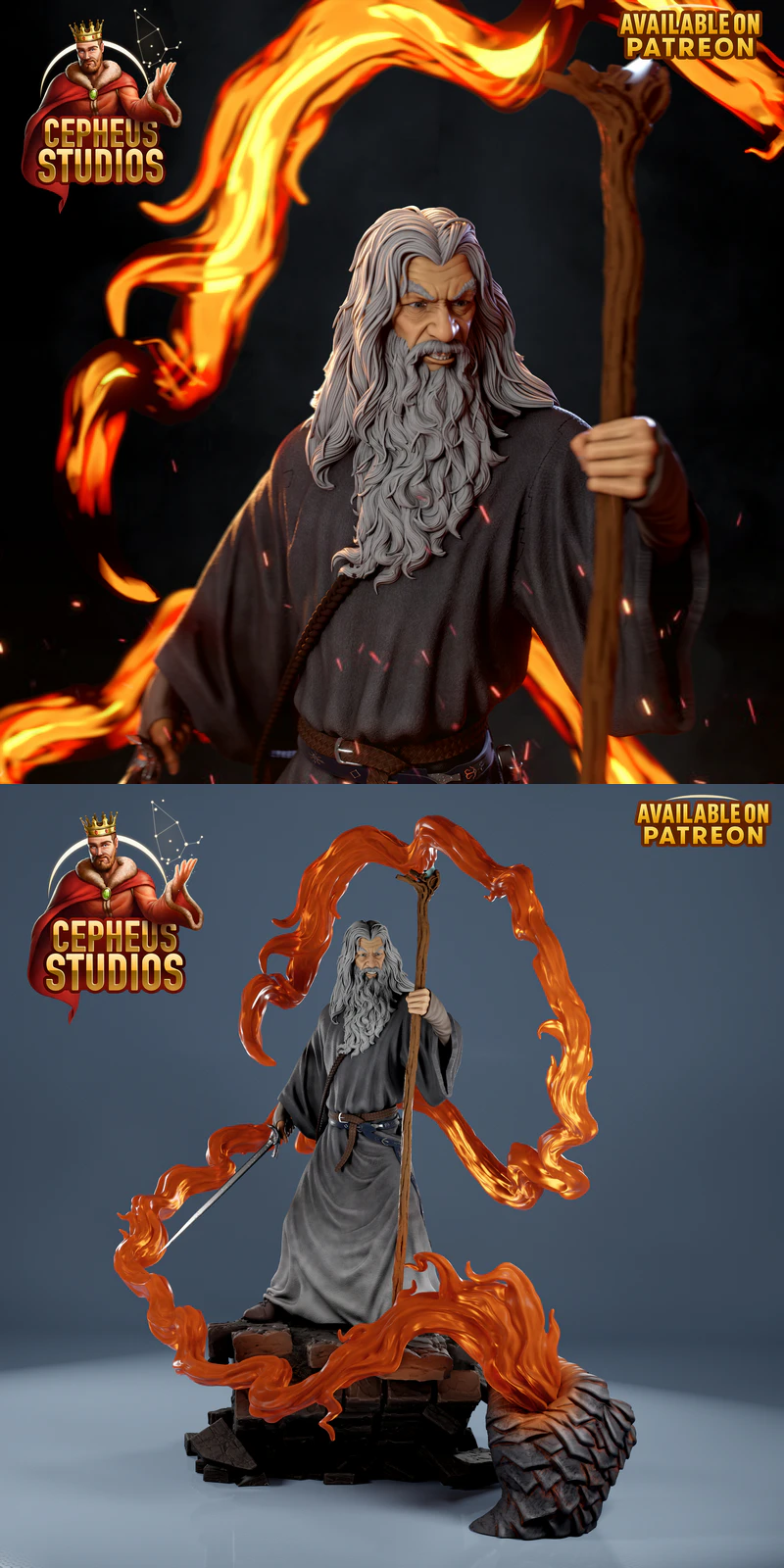 Gandalf – Lord of the Rings STL model for 3D printing