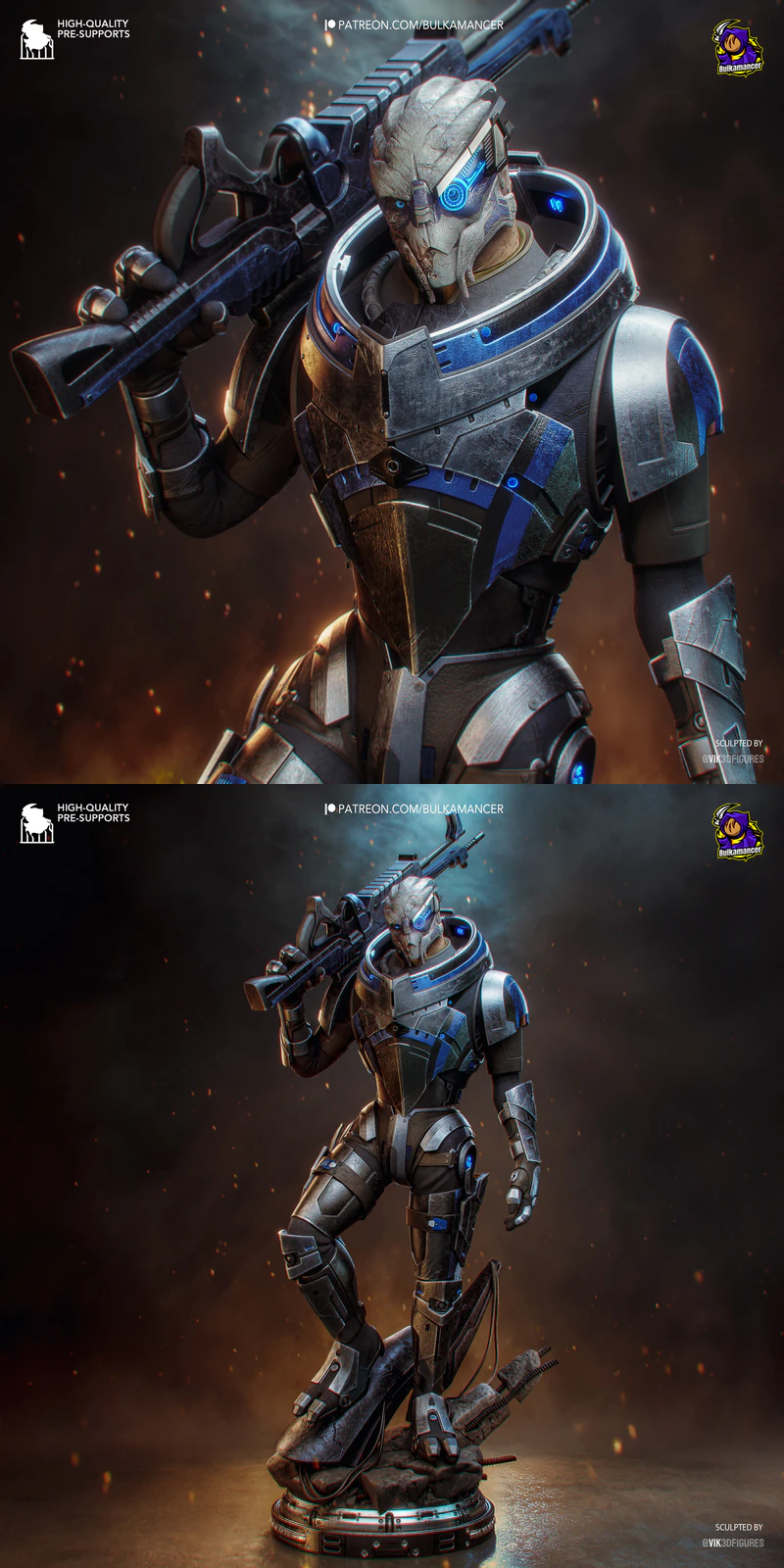 Garrus – Mass Effect STL model for 3D printing