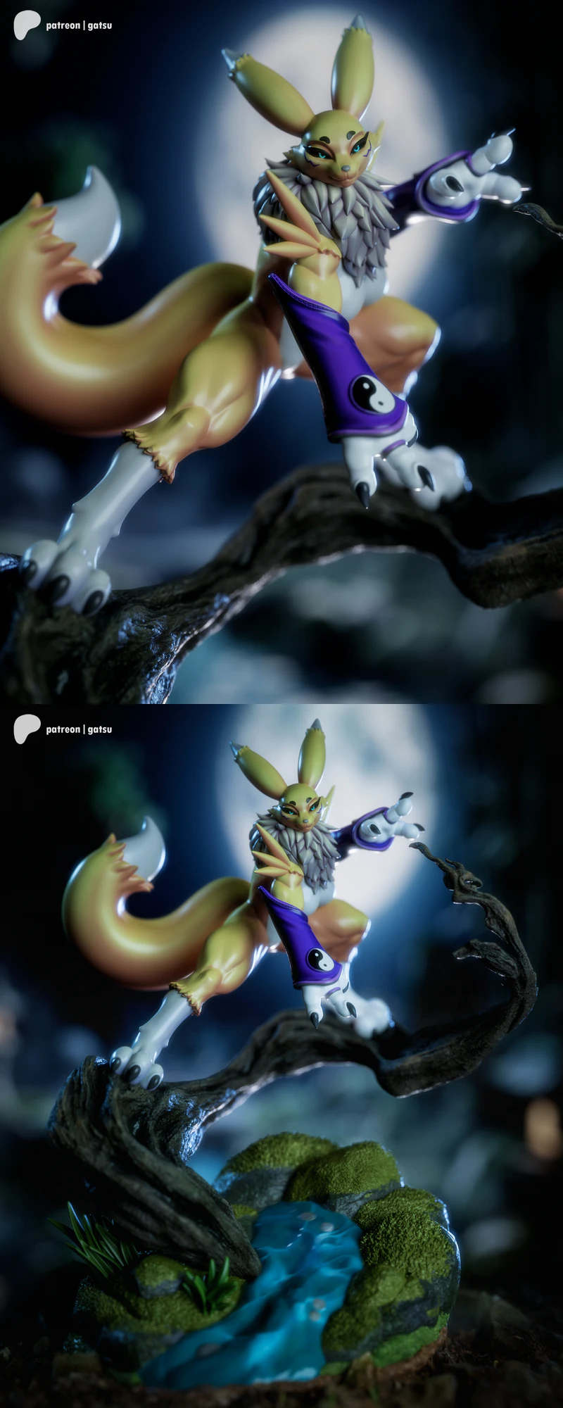 Digimon – Renamon 3D Printable STL Figure STL model for 3D printing