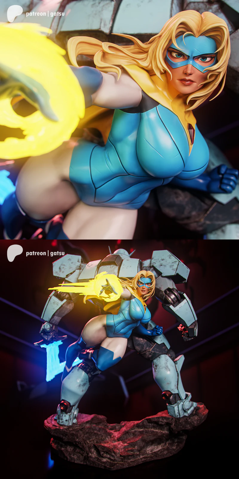 Blonde Blazer and Mechaman STL Figure for 3D Printing STL model for 3D printing