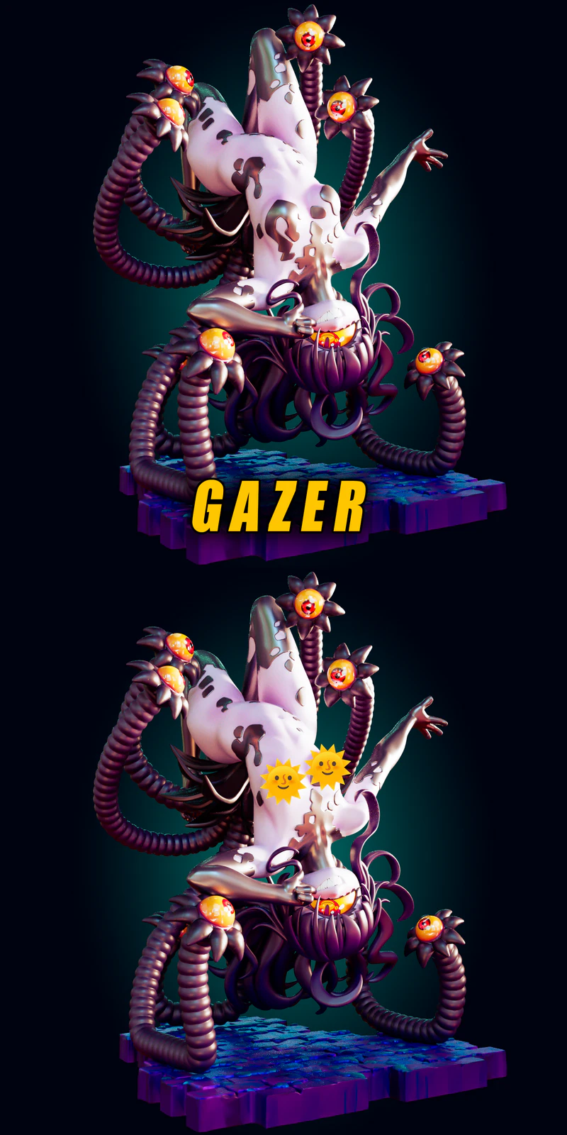 Gazer Beholder Monster Girl STL model for 3D printing