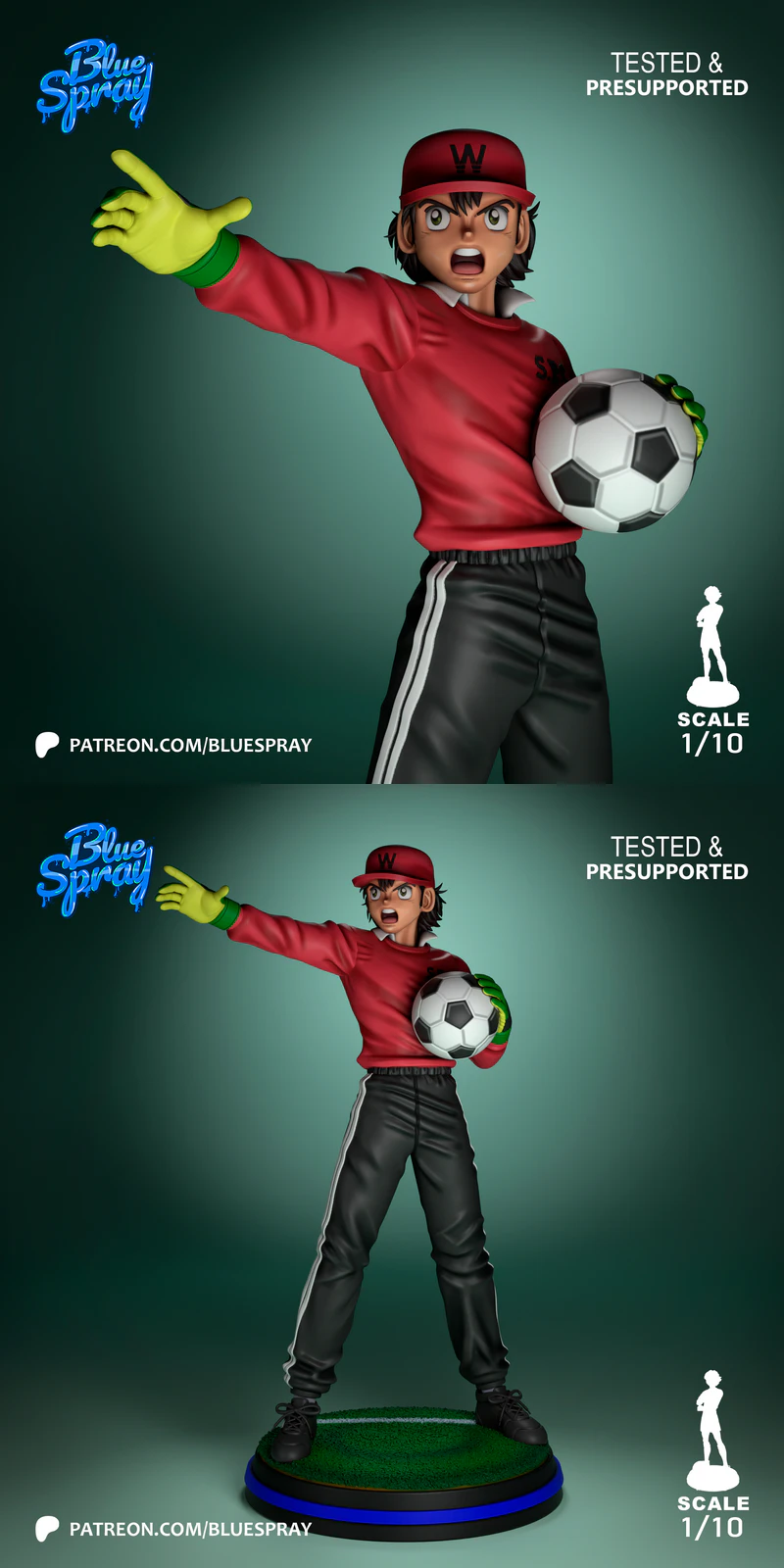 Genzo Wakabayashi – Captain Tsubasa STL model for 3D printing