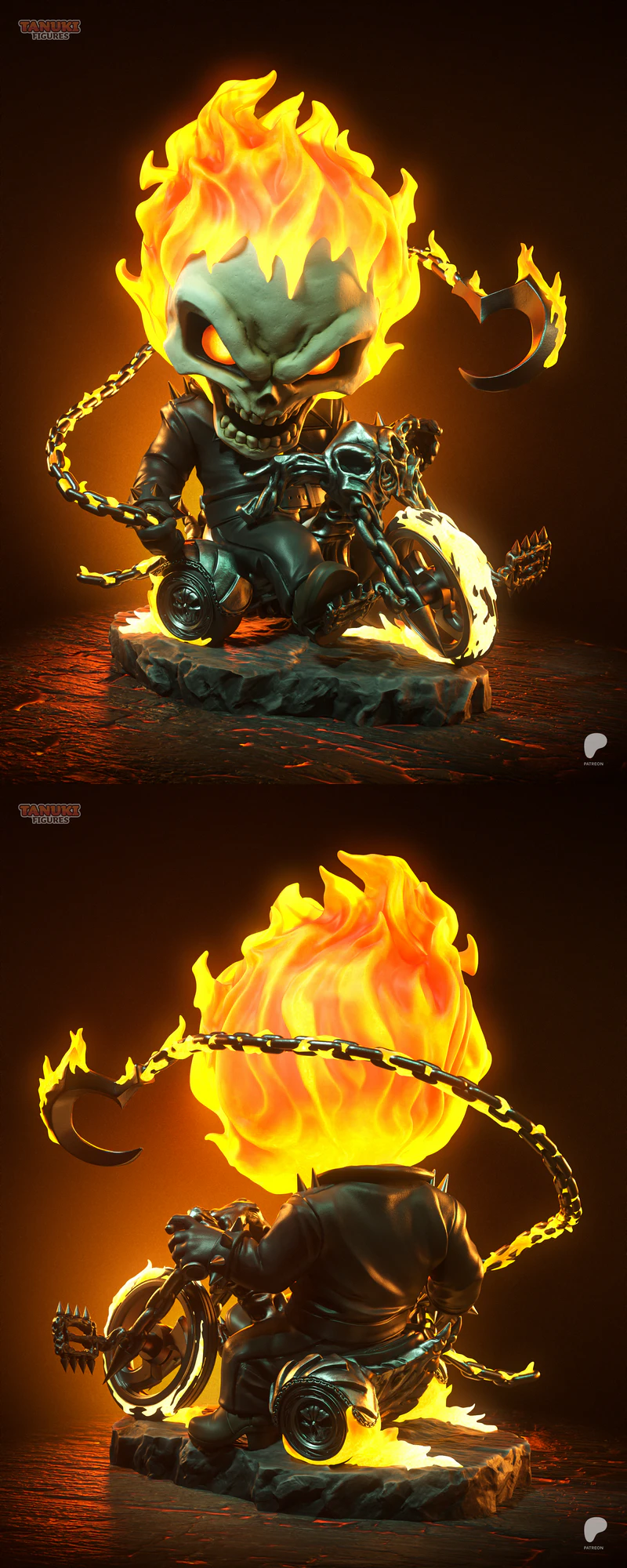Ghost Rider – Chibi STL model for 3D printing